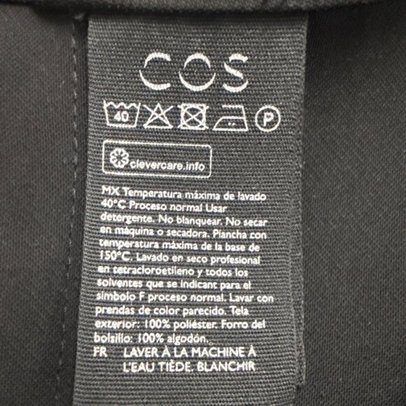 COS Womens Black Polyester Tapered High Waist Pants Side Zip Tailored Fit Sz 2 - Picture 11 of 12